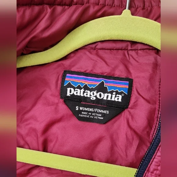 Patagonia Women's Nano Puff Lightweight Outdoor Puffer Jacket Burgundy Wine Sml - Picture 4 of 9